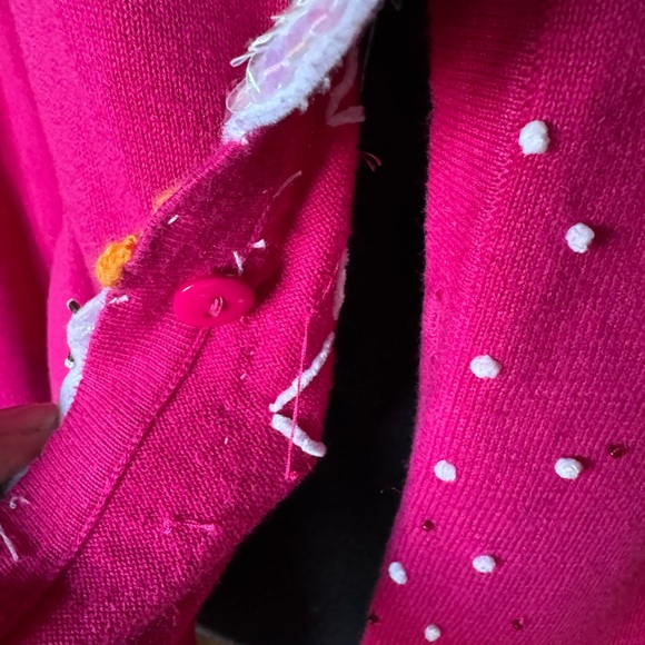 Berek Christmas Pink Snowman Cardigan‎